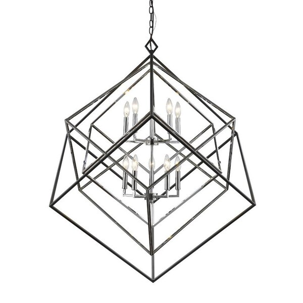 Z-Lite Euclid 10 Light Chandelier, Chrome 457-10CH-MB - main